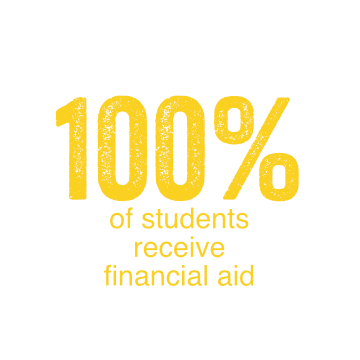 100 percent of students receive financial aid