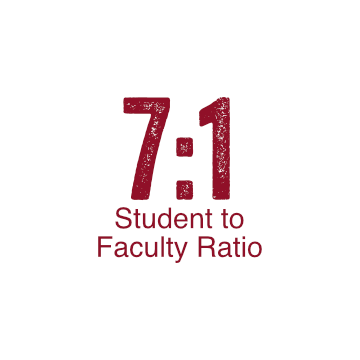 7 to 1 student to faculty ratio