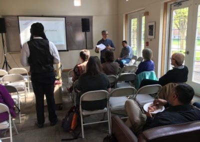 Assistant Professor of Political Economy Sean Payne leads part of the Environmental Teach-In.