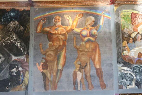 The Murals in the Gym by Gilbert Wilson