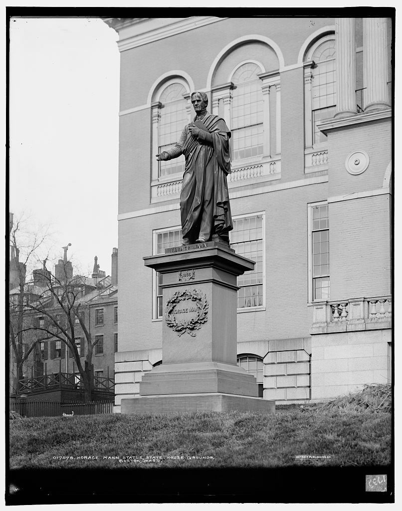 The first casting of Stebbins' Mann statue at the Massachusetts Statehouse in Boston