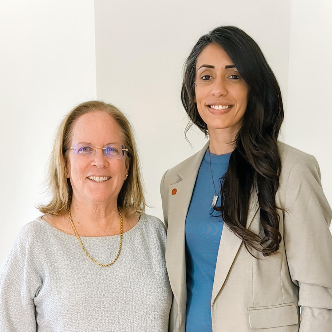 President Jane Fernandes (left) and Vice President for Advancement Vanessa Cubano