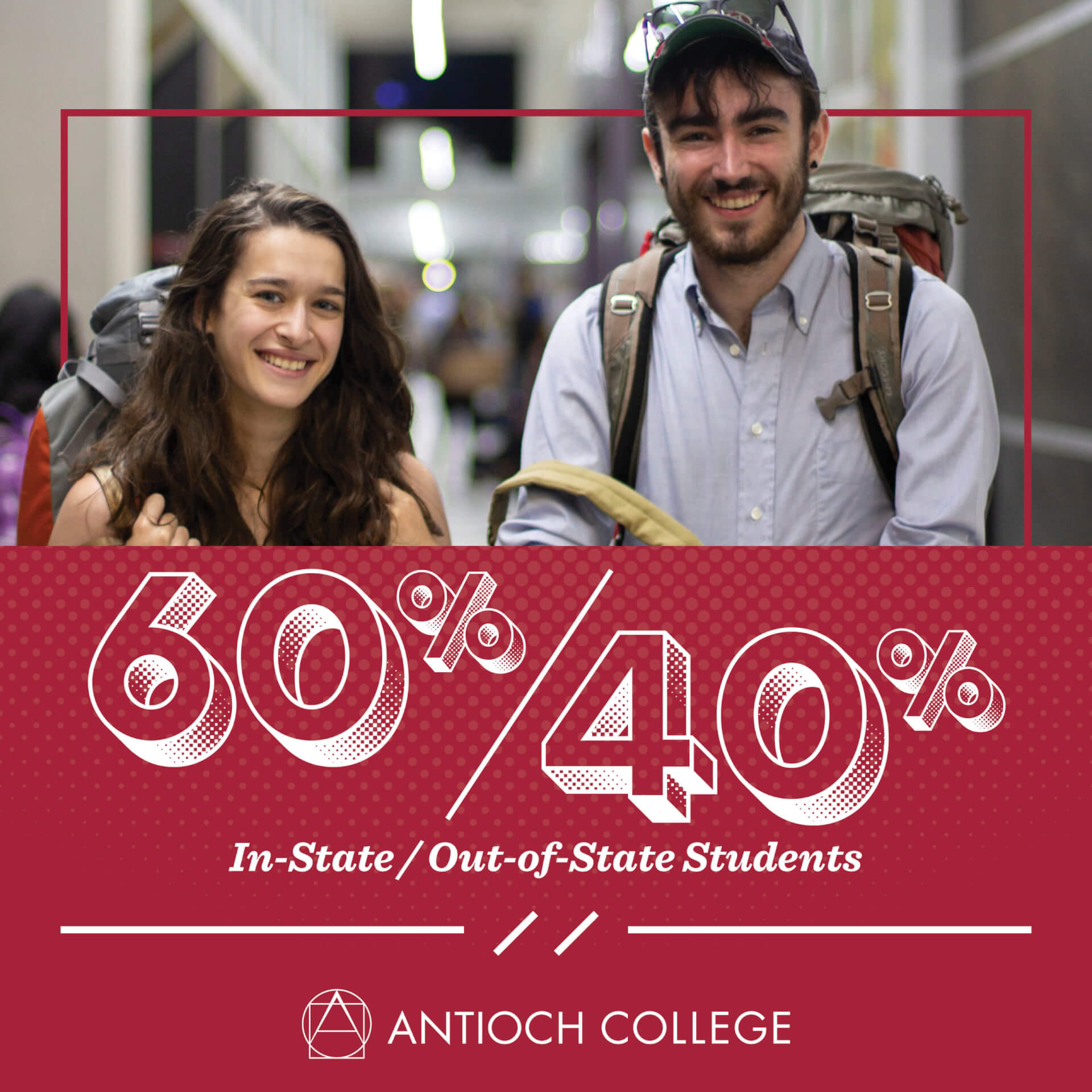 60% to 40% In-state vs. Out-of-state students