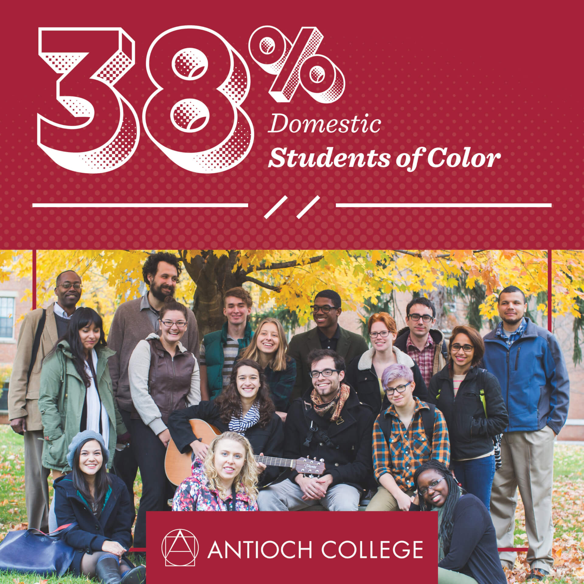 38% Domestic Students of Color