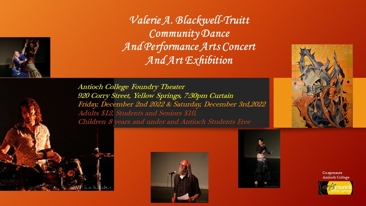 Valerie Blackwell-Truitt's annual Community Dance and Performance Arts Concert and Art Exhibition Flier